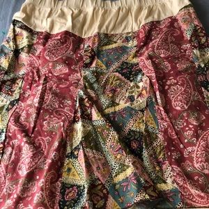 Maternity Floral and Paisley Skirt